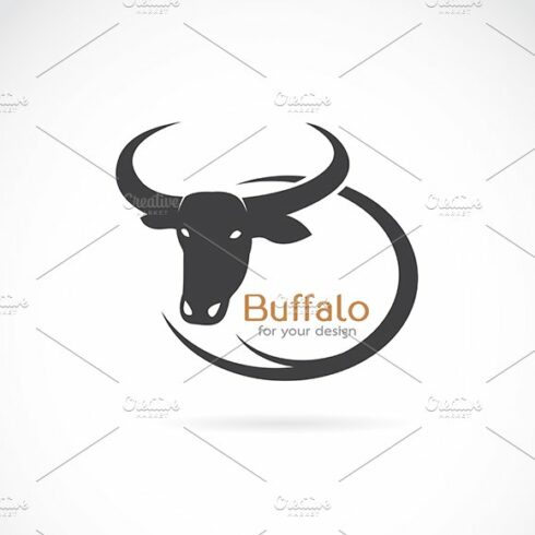 Vector image of an buffalo design cover image.