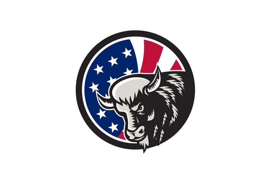 American Buffalo USA Flag Icon cover image.