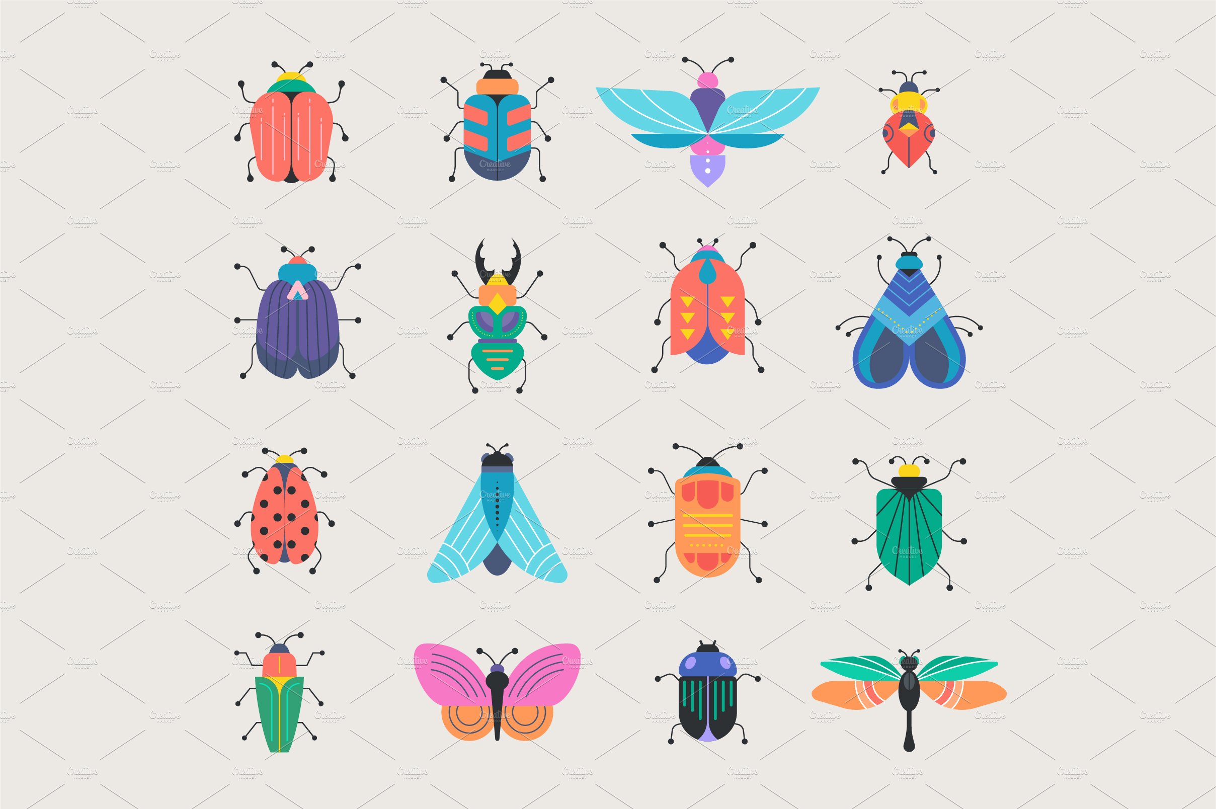 Bugs and insects collection preview image.