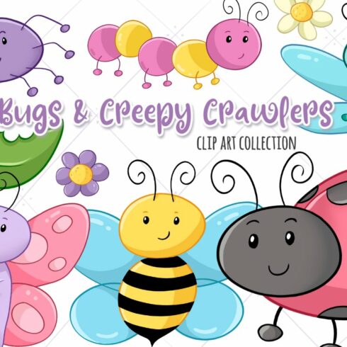 Bugs and Creepy Crawlers Clip Art cover image.