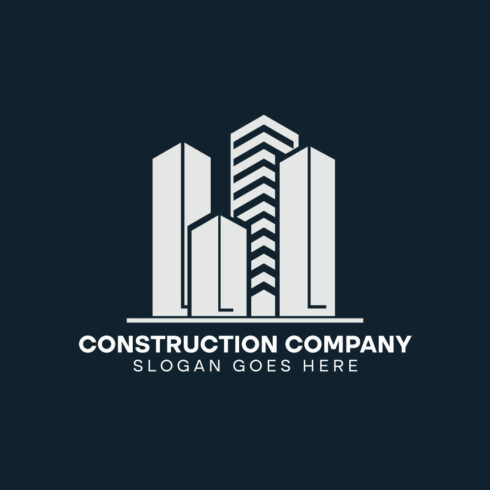 vector and construction logo with buildings cover image.