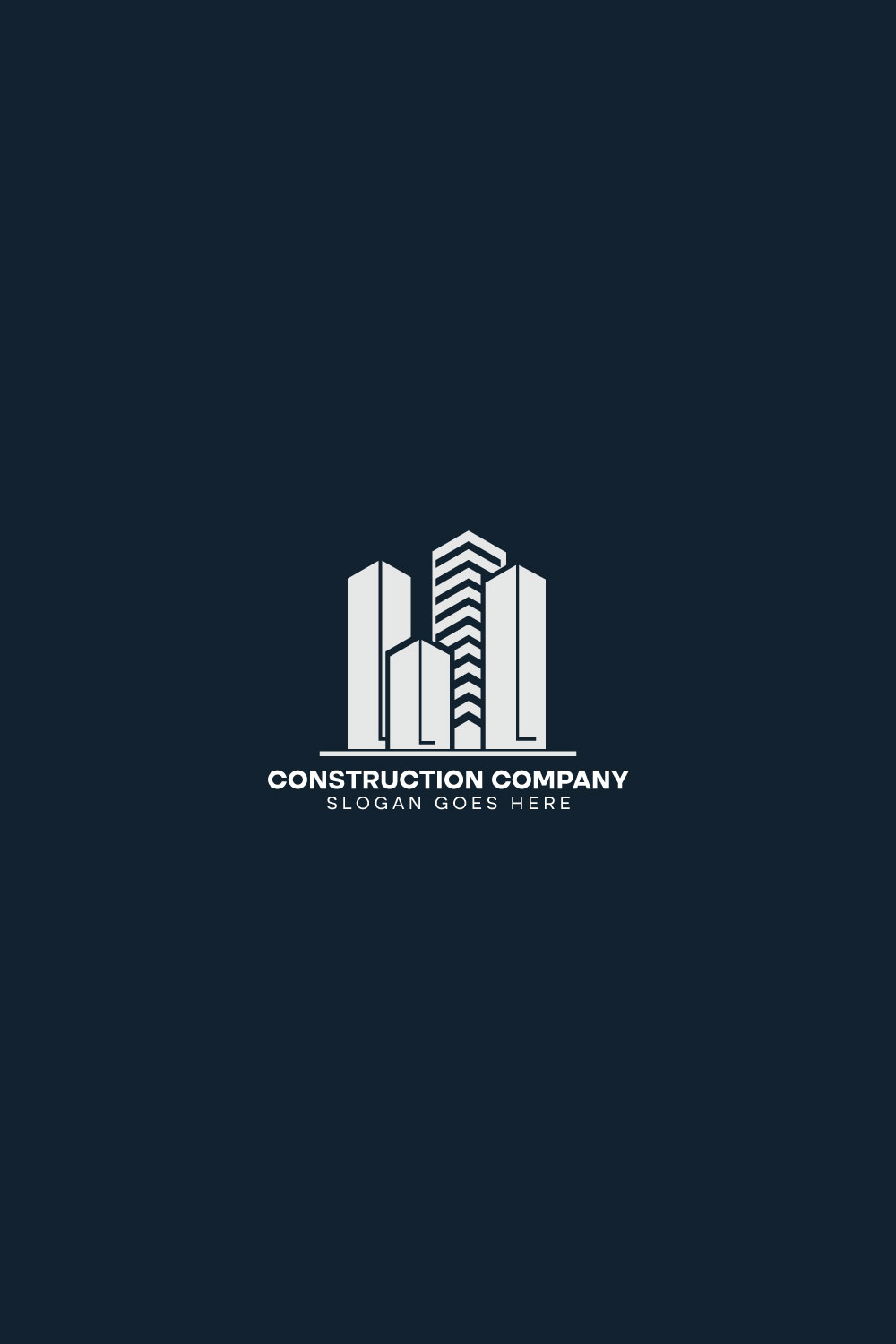 vector and construction logo with buildings pinterest preview image.