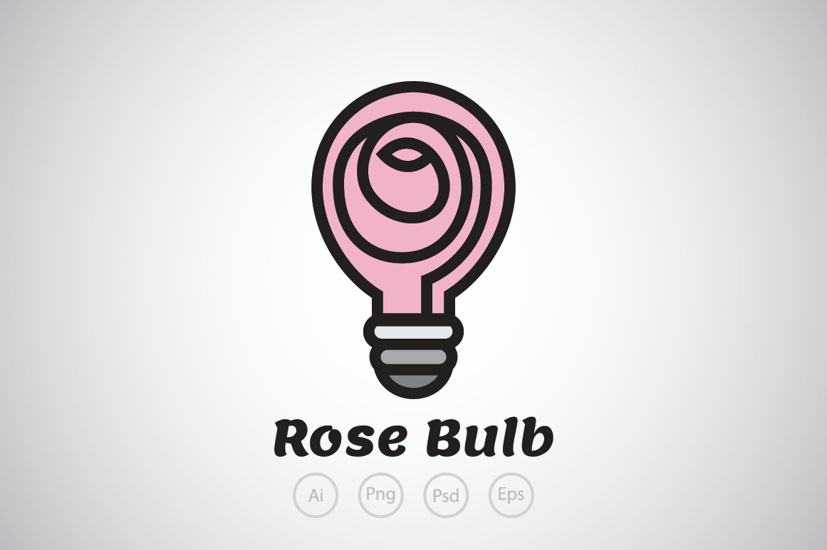 Rose Bulb Logo Template cover image.