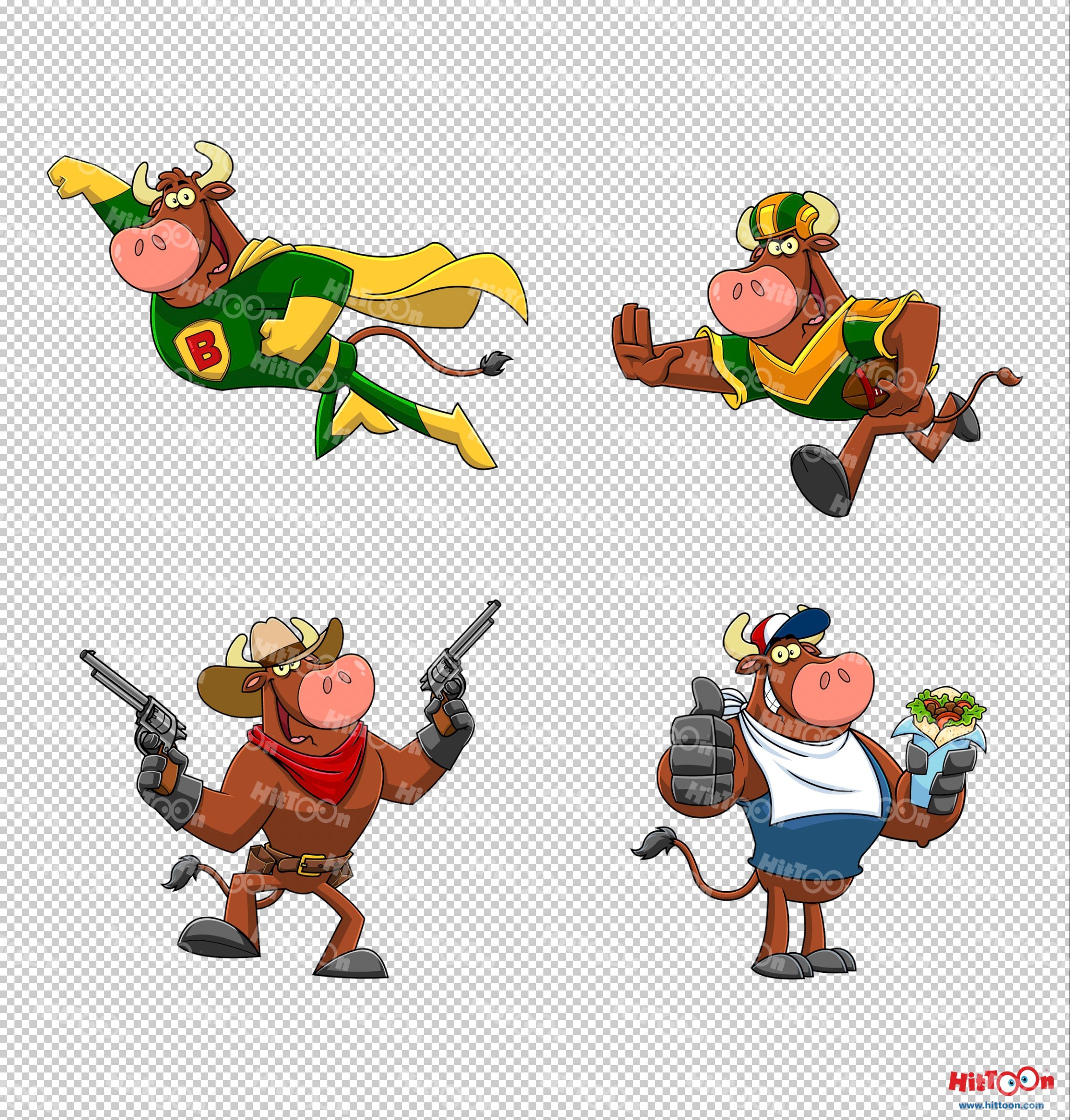 Bull Cartoon Mascot Character 2 preview image.