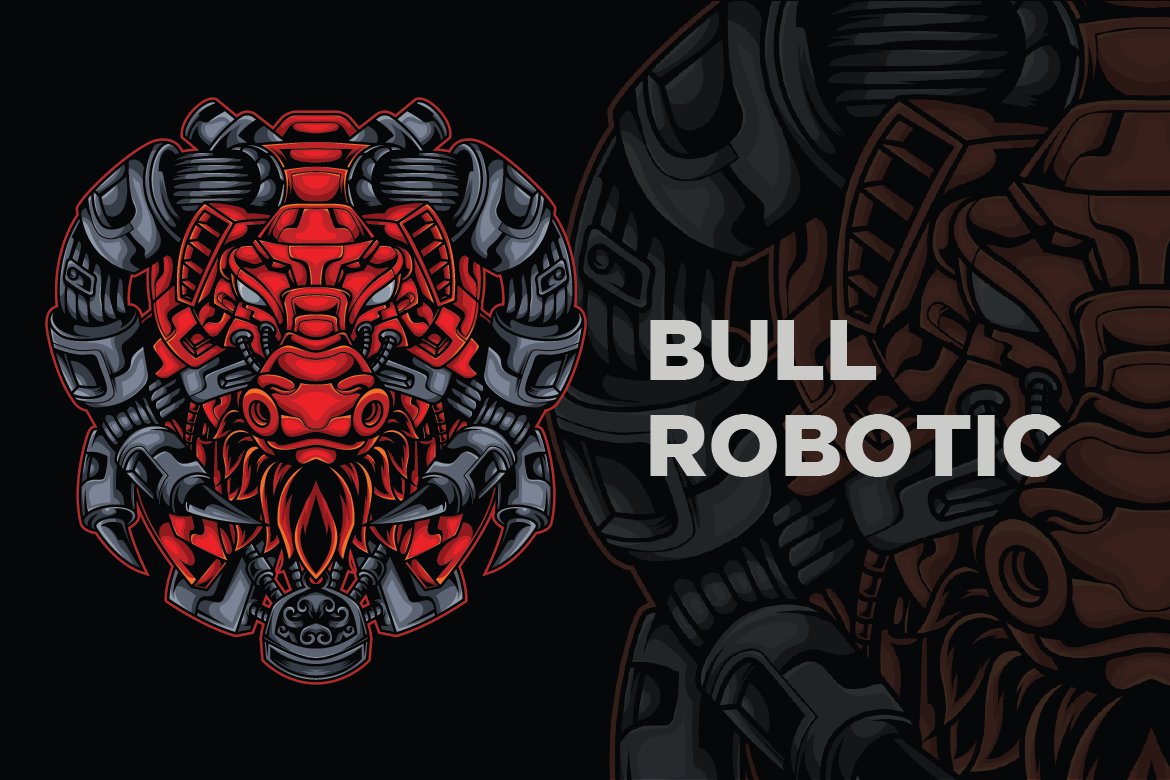 Bull Robotic Vector Ilustration cover image.