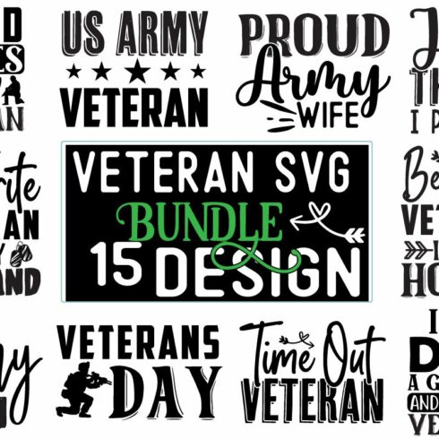 Veteran SVG Design Bundle cover image.