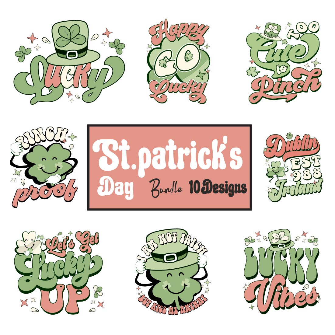 St Patrick’s Day SVG Sublimation Bundle preview image.