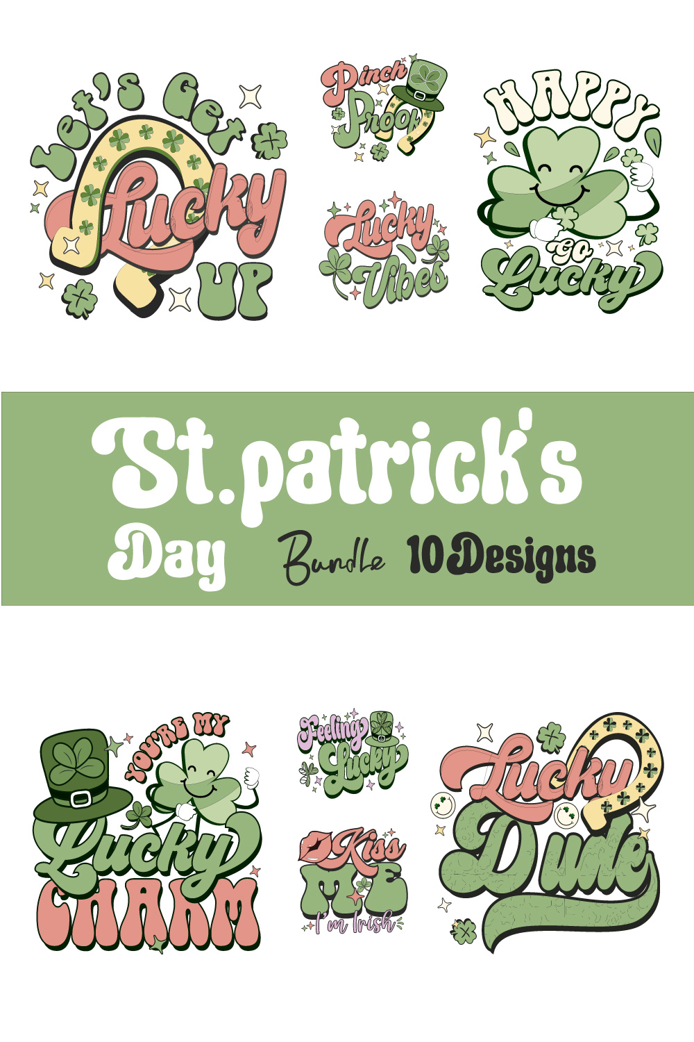 St Patrick’s Day SVG Bundle pinterest preview image.