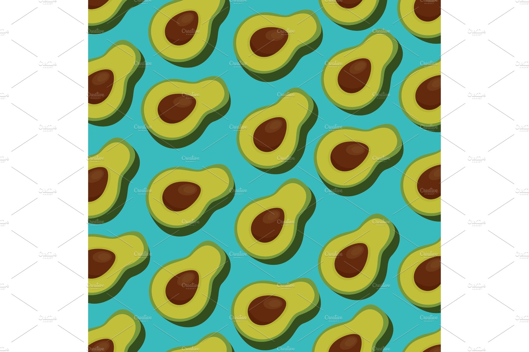 fresh avocado pattern background cover image.