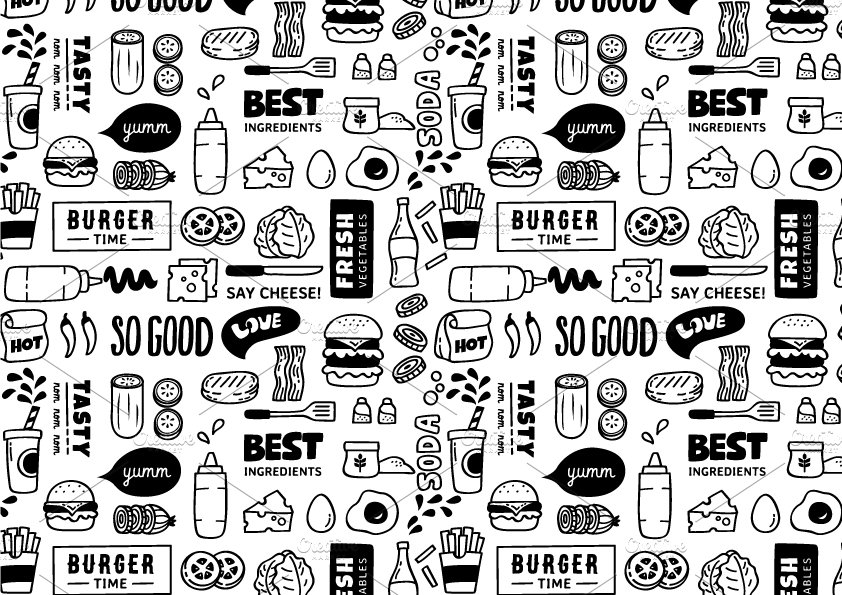 Burger Pattern preview image.
