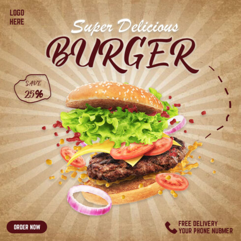 social media burger post cover image.