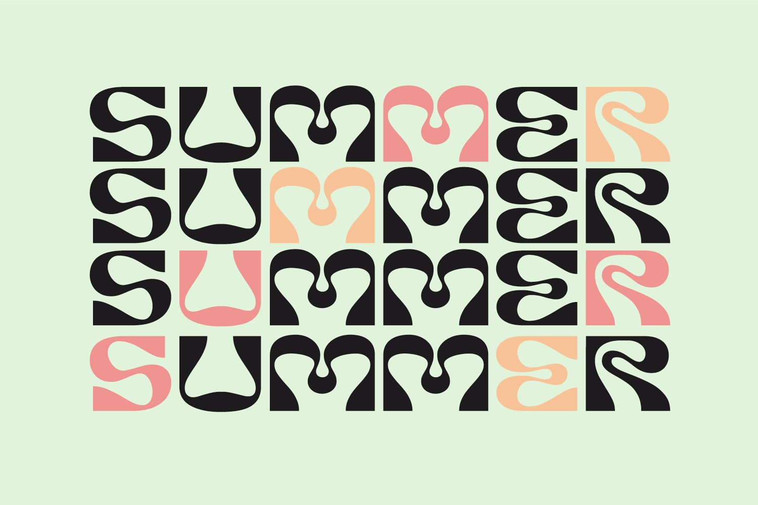 Burra - Psychedelic font preview image.