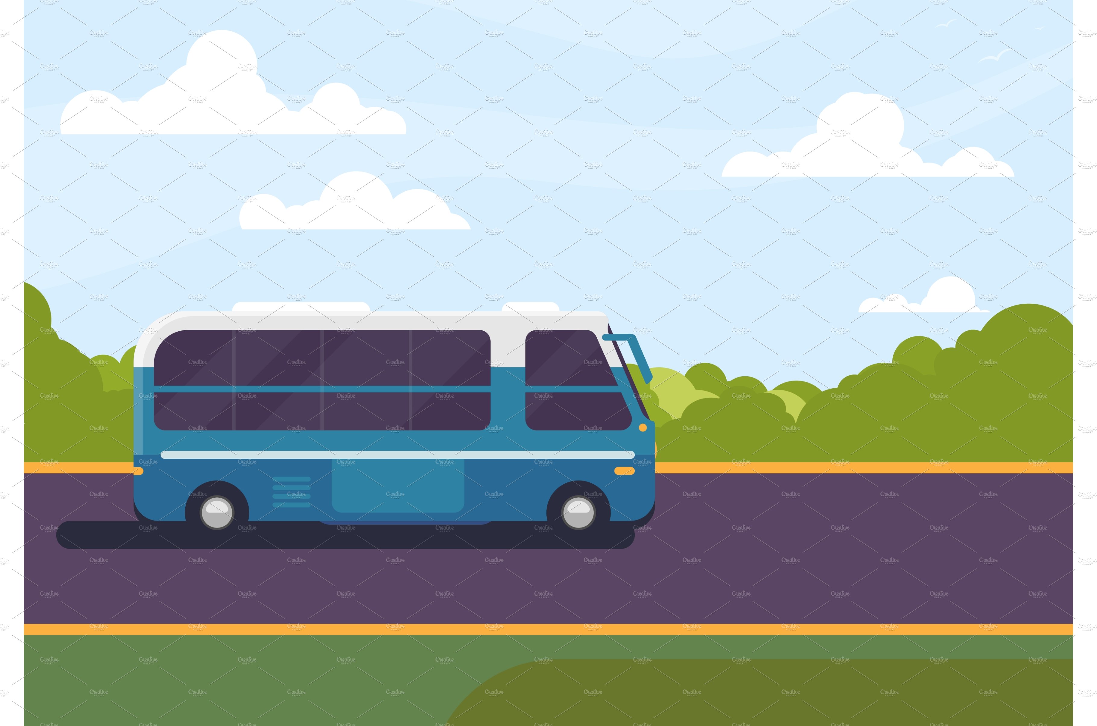 Bus on the road cover image.