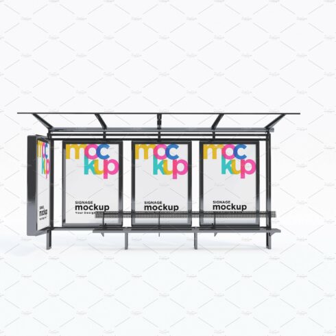 Bus Stop Billboard Mockup cover image.