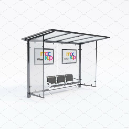 Bus Stop with 2 Sign Mockup cover image.