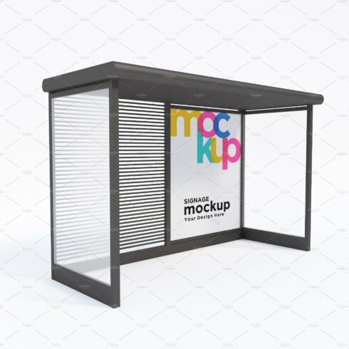 Bus Stop Billboard Mockup cover image.