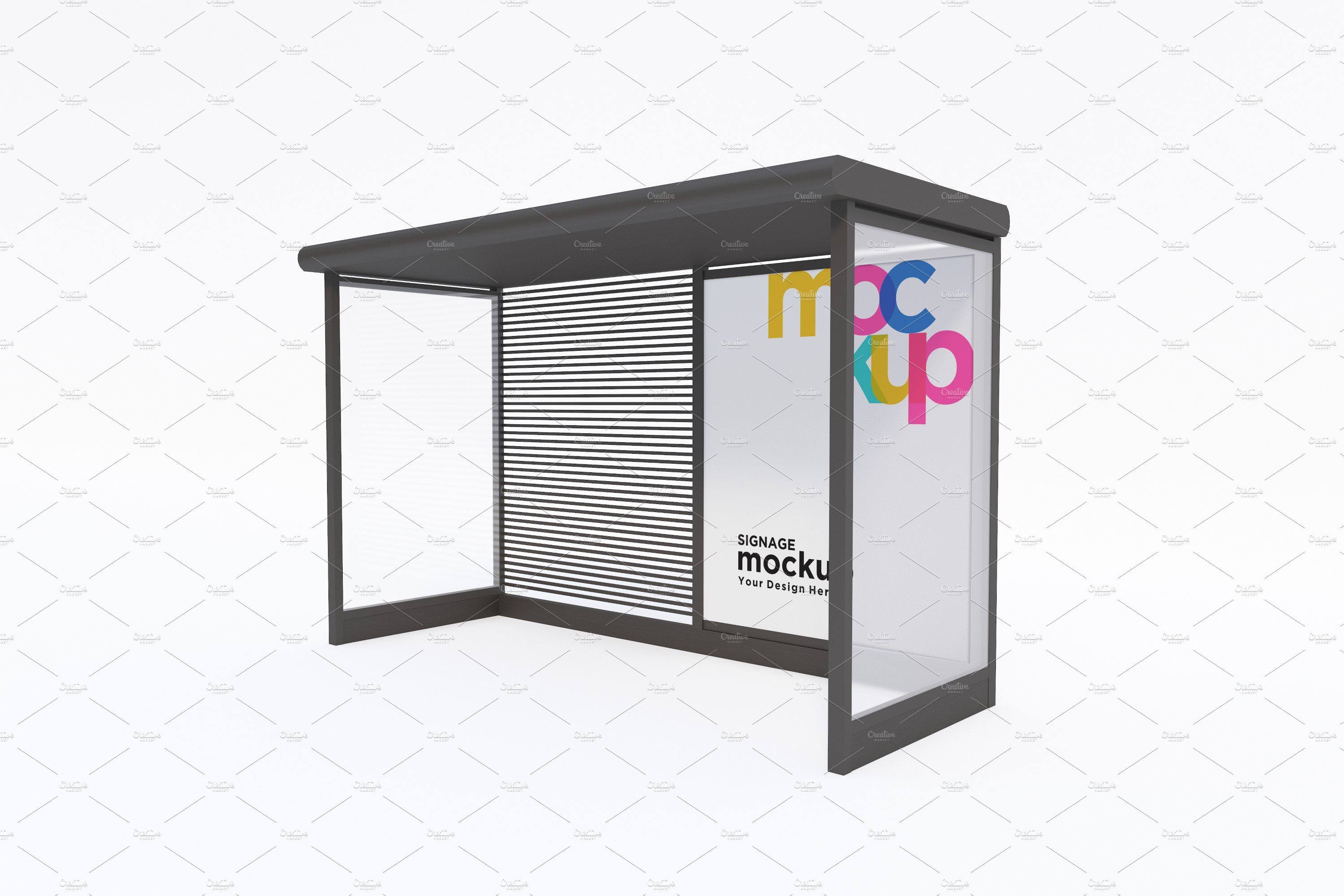 Bus Stop Billboard Mockup cover image.