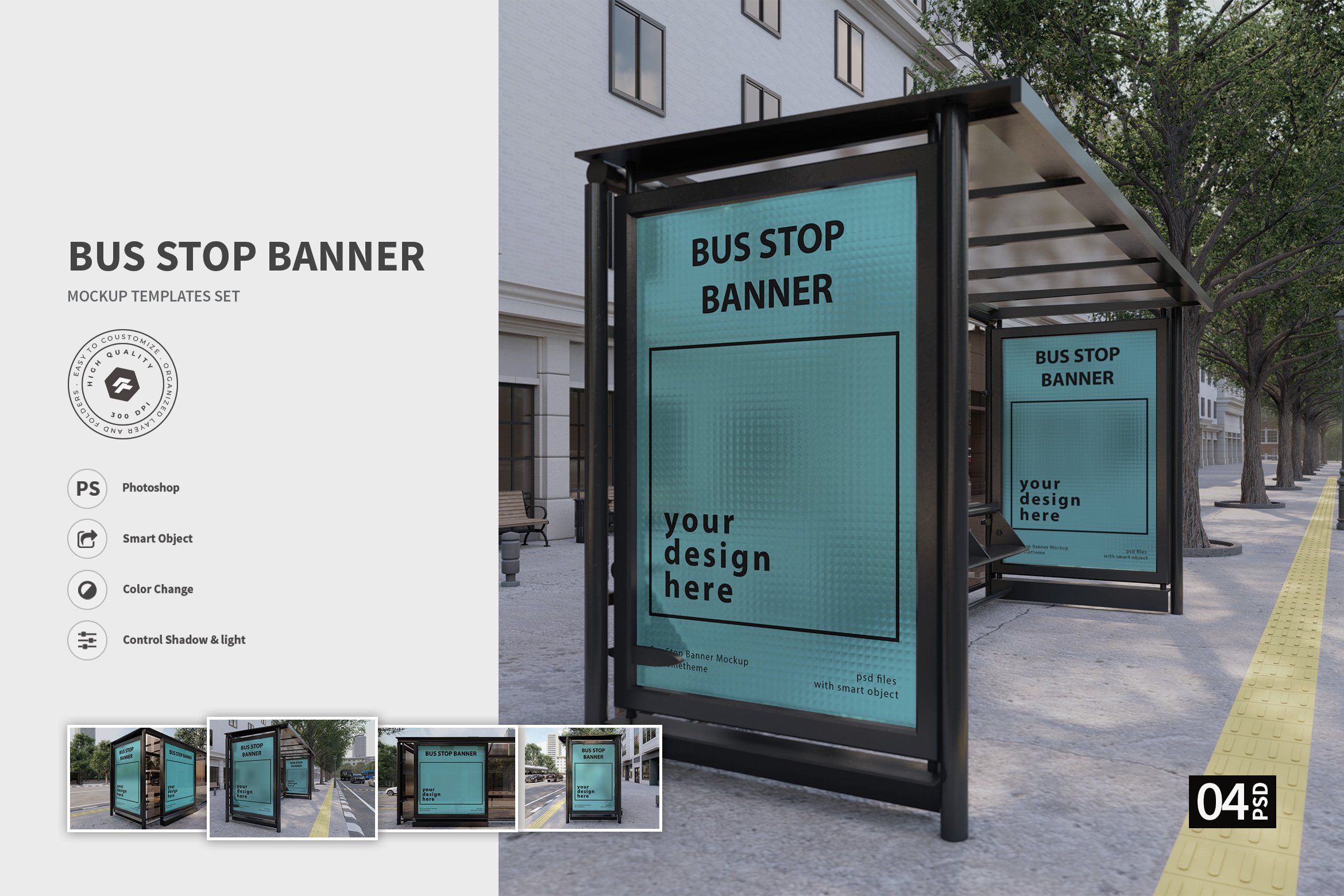 Bus Stop Banner - Mockups vol.02 cover image.