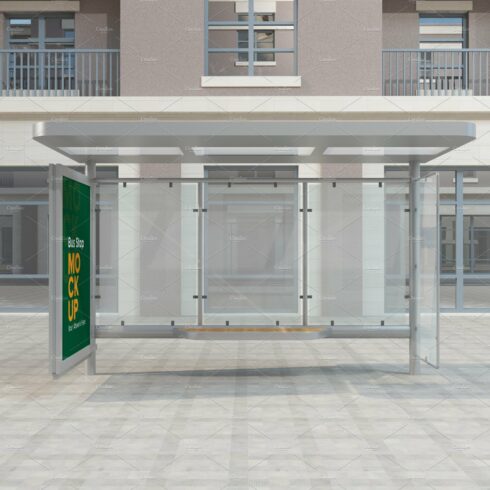 Bus Stop Billboard Mockup cover image.