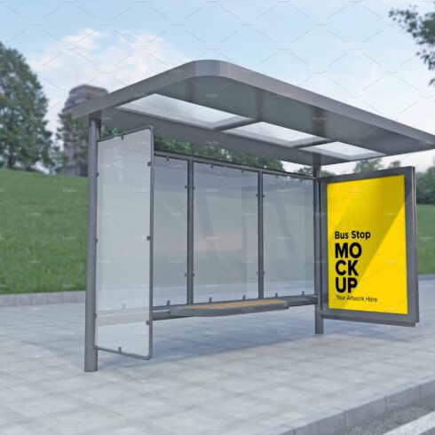 City Bus Shelter mockup cover image.