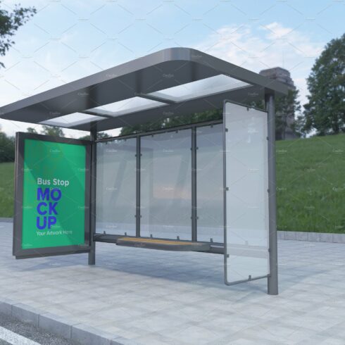 Bus Stop Billboard Mockup cover image.