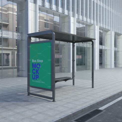 Bus Stop Billboard Mockup cover image.