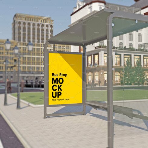 City Bus Shelter mockup cover image.