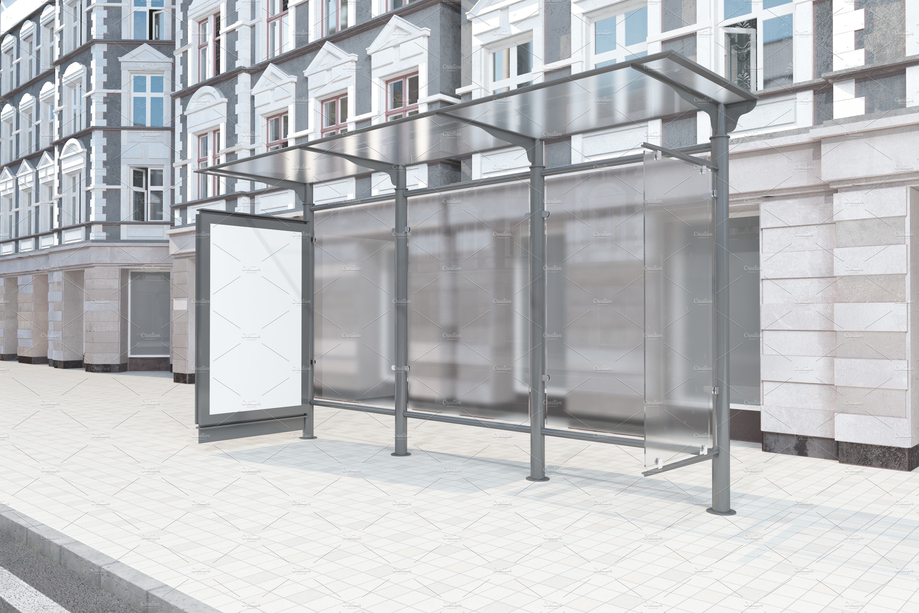 Bus Shelter Outdoor Advertising Sign preview image.