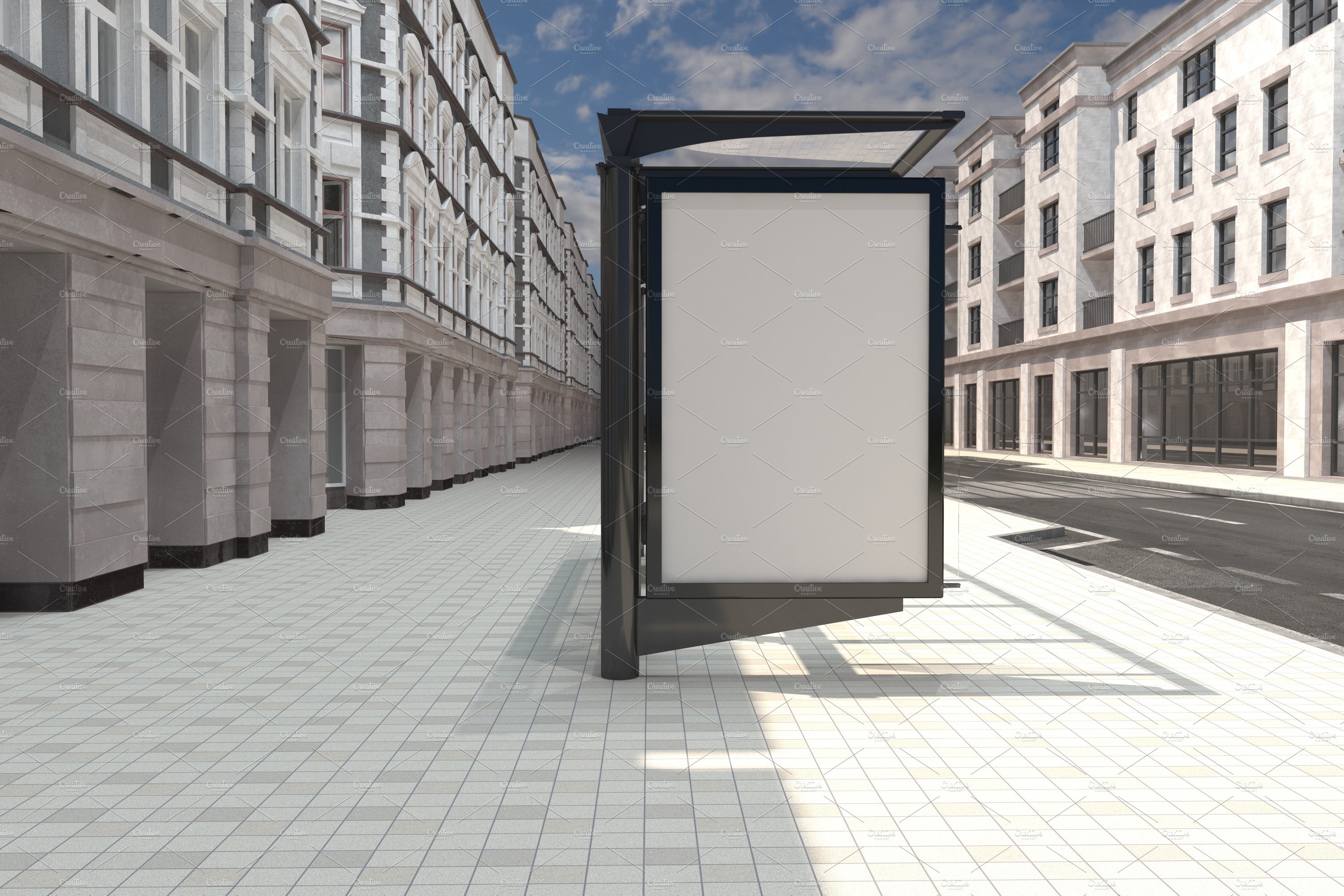 Bus Shelter Outdoor Advertising Sign preview image.