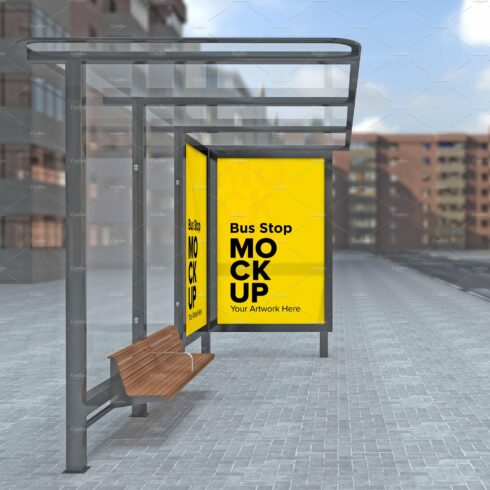 Evening View Bus Stop With 2 mockup cover image.