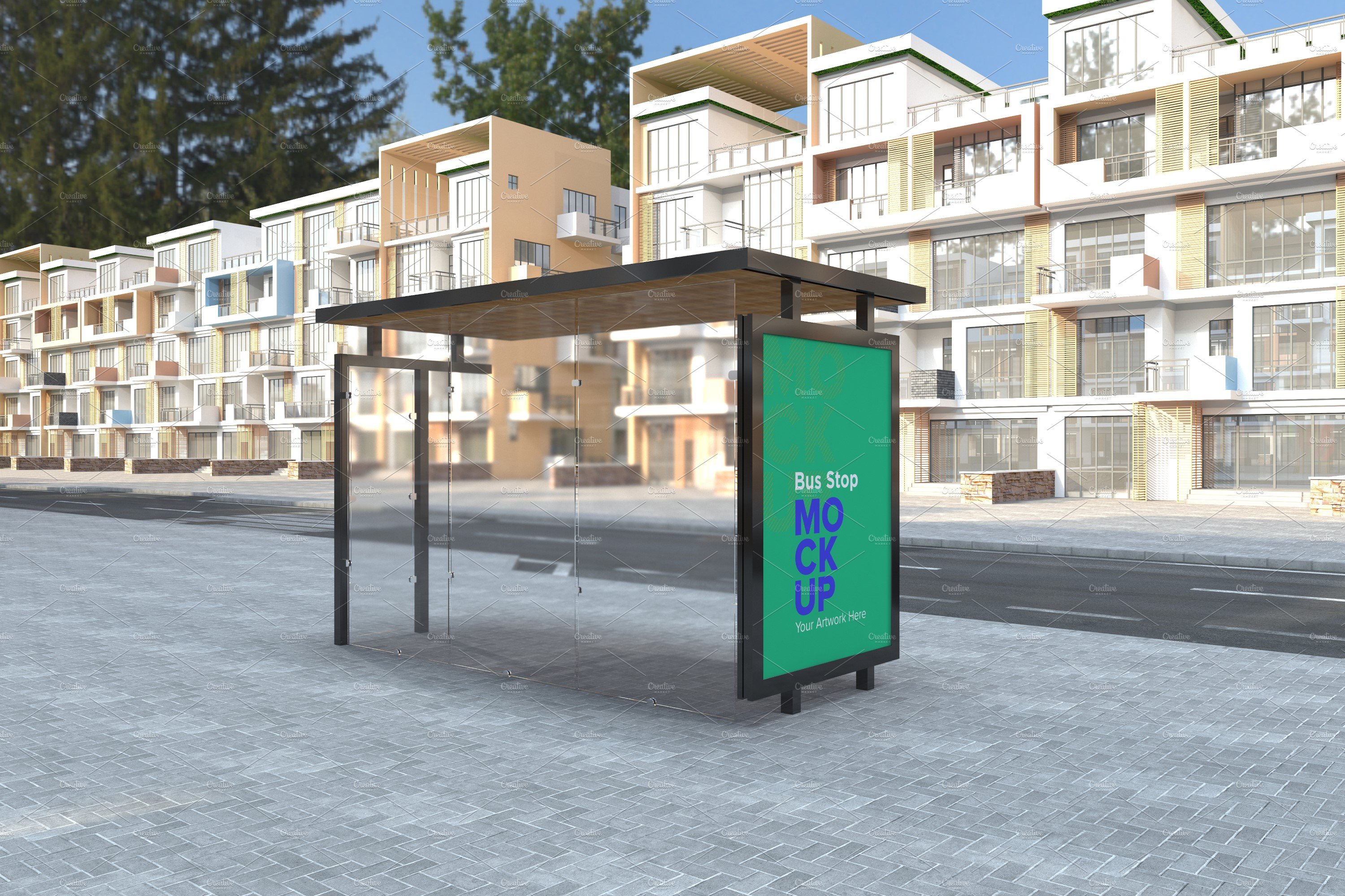 Bus Shelter Outdoor Advertising Sign cover image.