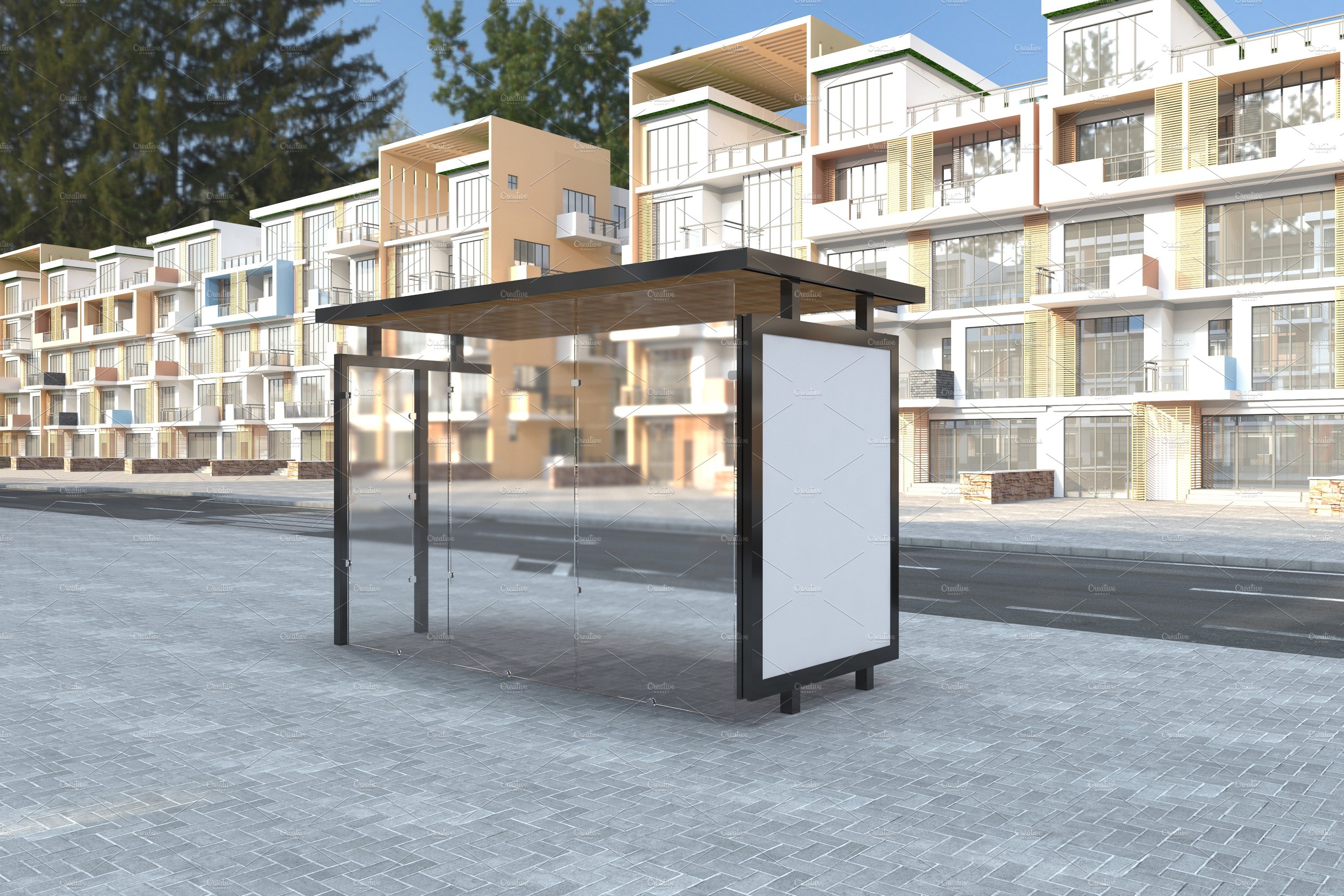 Bus Shelter Outdoor Advertising Sign preview image.