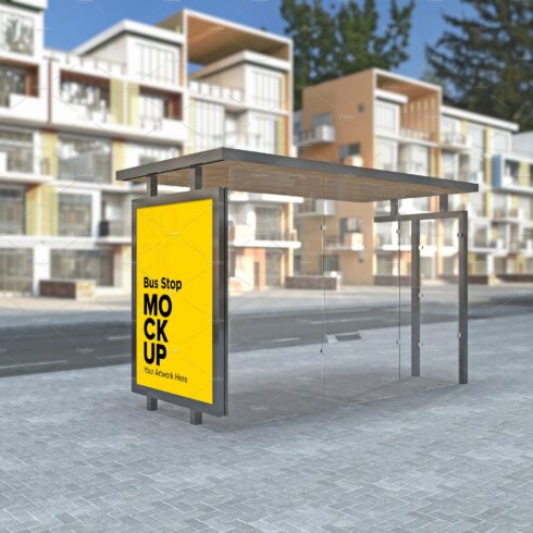 City Bus Shelter mockup cover image.