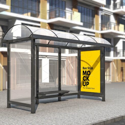 City Bus Shelter mockup cover image.