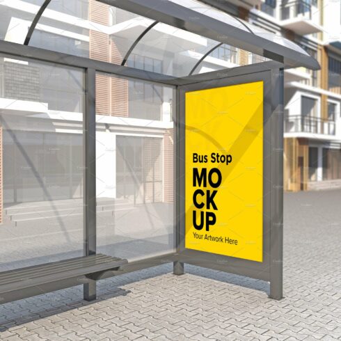 City Bus Shelter mockup cover image.