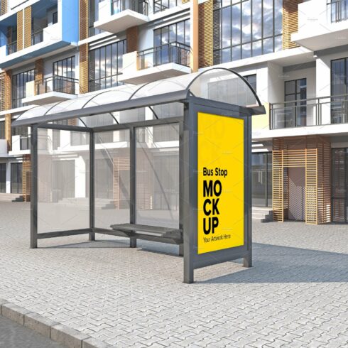 City Bus Shelter mockup cover image.