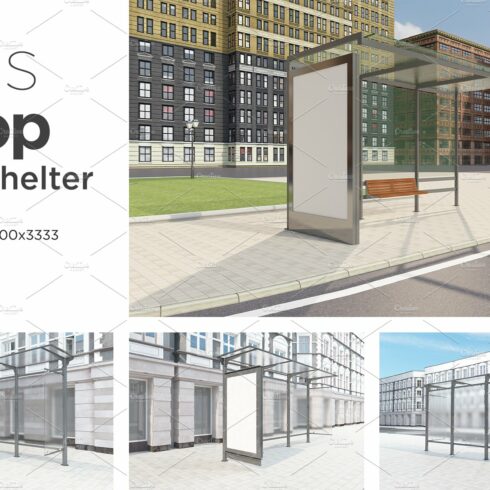 Bus Stop Bus Shelter Mockup Vol-26 cover image.