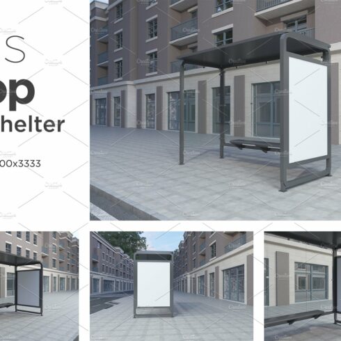 Bus Stop Bus Shelter Mockup Vol-24 cover image.