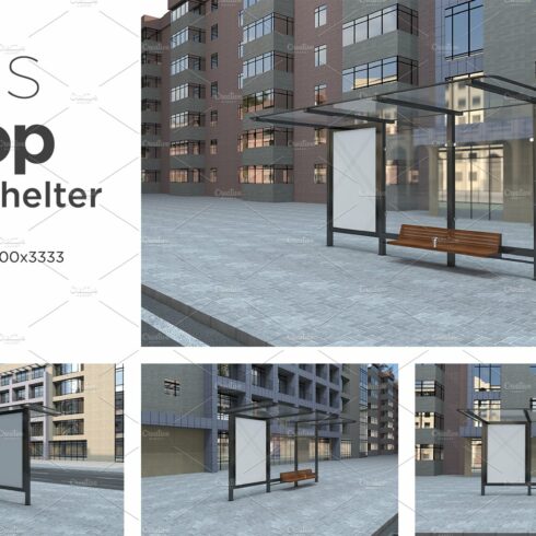 Bus Stop Bus Shelter Mockup Vol-29 cover image.