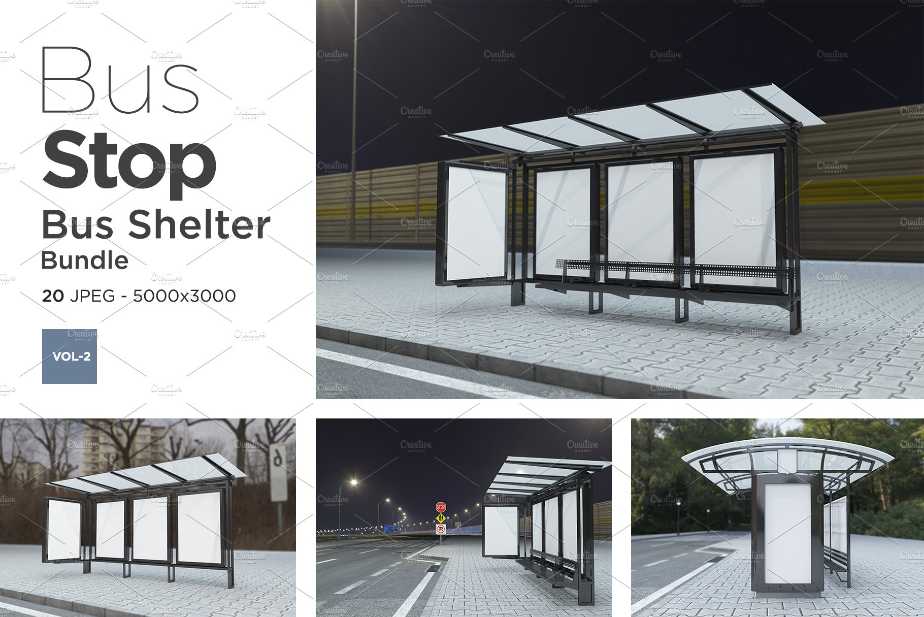 Bus Stop Sign Mockup Vol - 2 cover image.