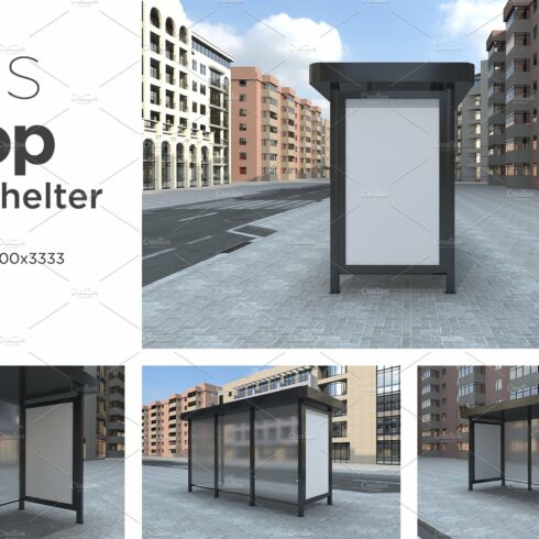 Bus Stop Bus Shelter Mockup Vol-28 cover image.