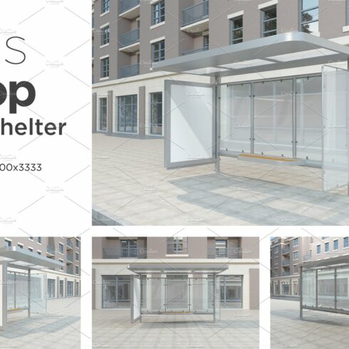 Bus Stop Bus Shelter Mockup Vol-22 cover image.