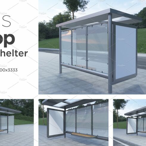 Bus Stop Bus Shelter Mockup Vol-23 cover image.