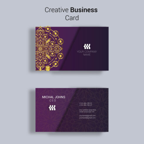 Creative business card cover image.