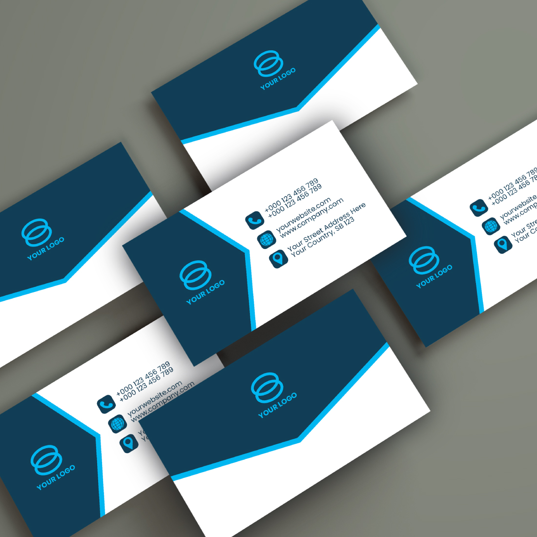Business Card Design Creative Modern Business Card Template preview image.