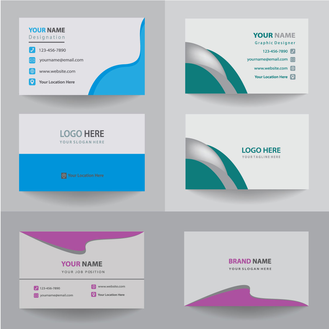 business card bundle  creative and modern 3 business card bundle design template` preview image.