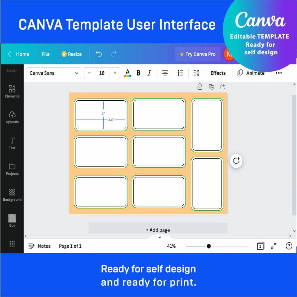 Business Card, Dieline Template, SVG, EPS, PDF, DXF, Ai, PNG, JPEG
