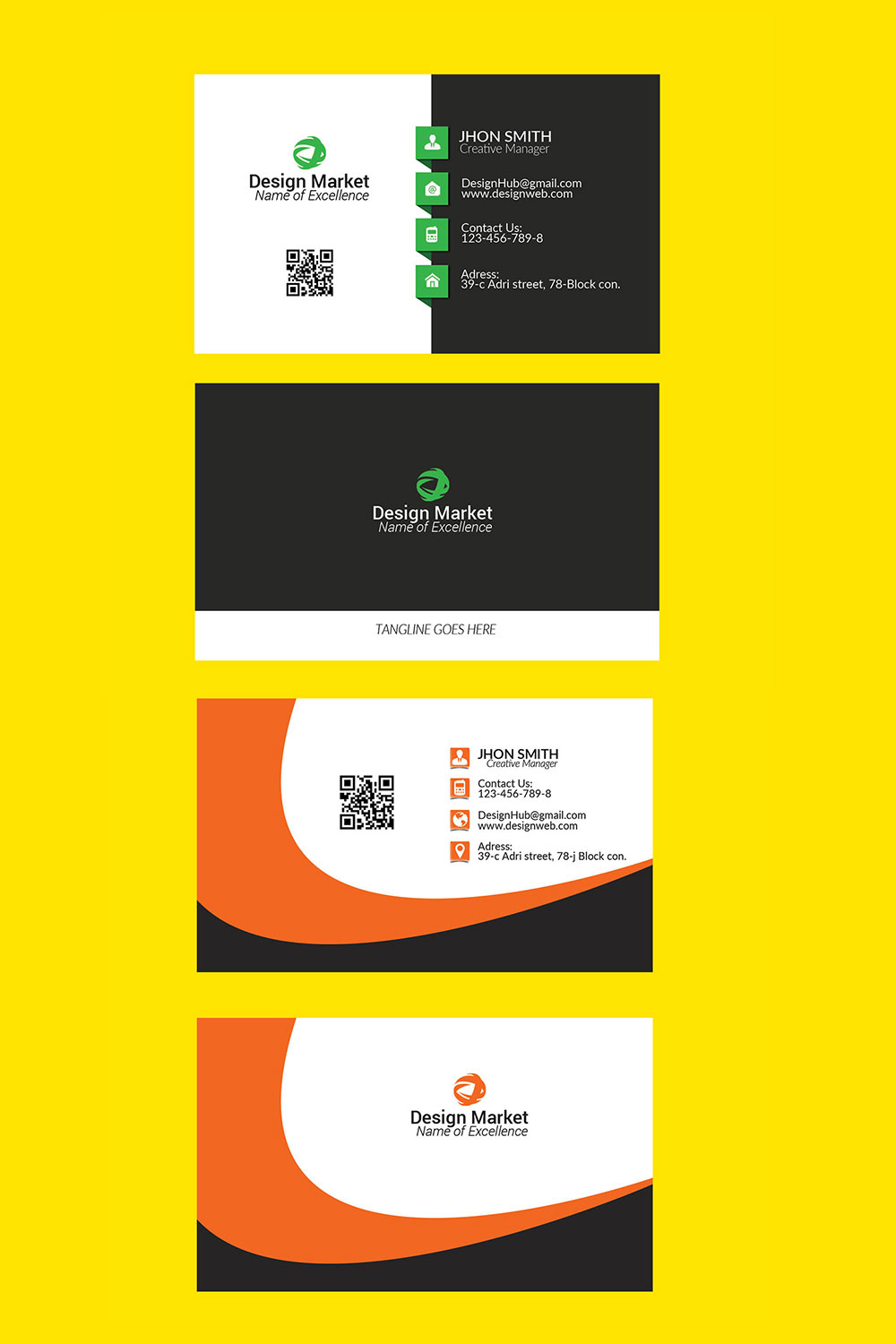 Two Amazing And Unique Business Card Templates pinterest preview image.