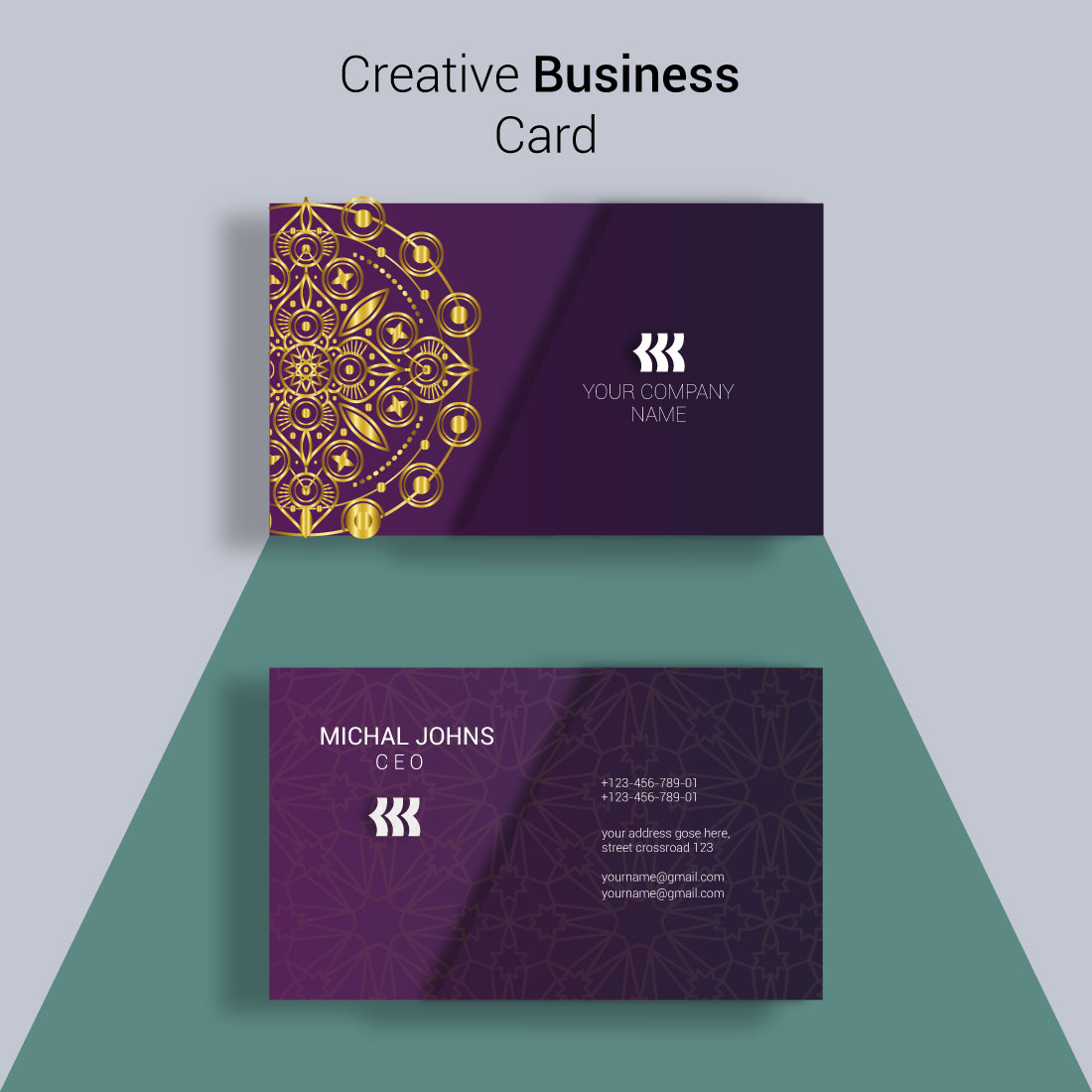 Creative business card preview image.