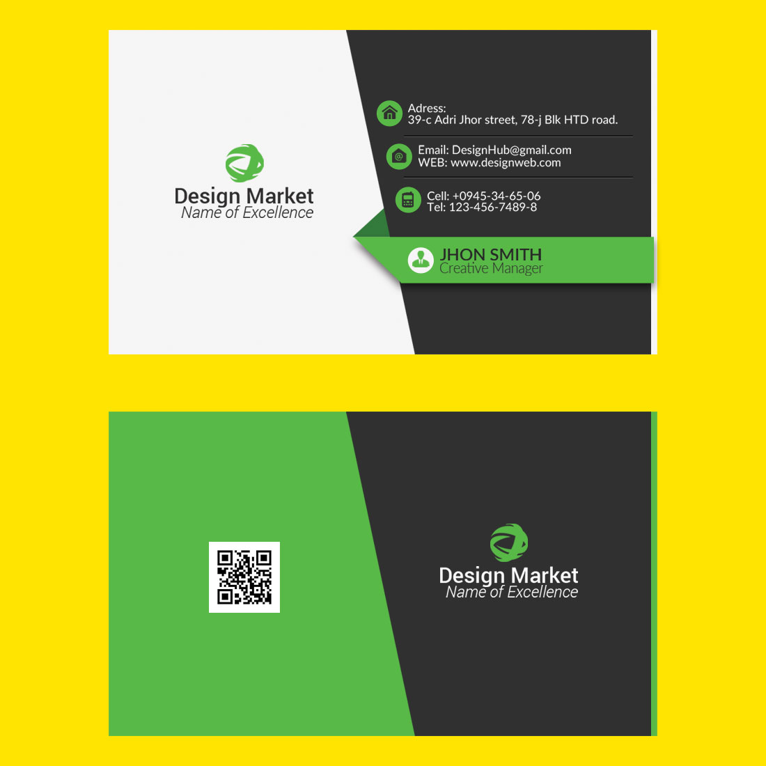 Two Amazing And Unique Business Card Templates 01 preview image.